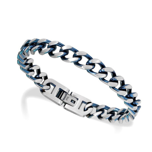 RB Bracelet Vintage steel DANDY 8mm Bicolor IP Blue 20,5cm - Bjerveur.noRB Bracelet Vintage steel DANDY 8mm Bicolor IP Blue 20,5cm