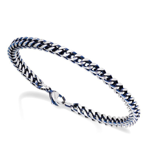 RB Bracelet Vintage steel MAJOR 4mm Bicolor IP Blue 20,5cm - Bjerveur.noRB Bracelet Vintage steel MAJOR 4mm Bicolor IP Blue 20,5cm