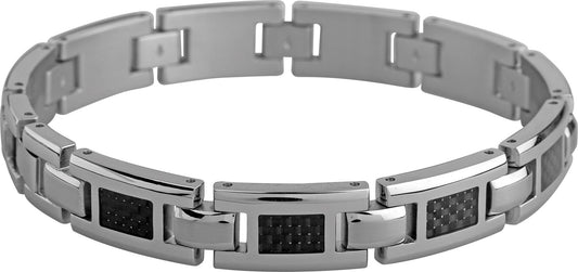 Armbånd i stål og karbonfiber Mercury herre