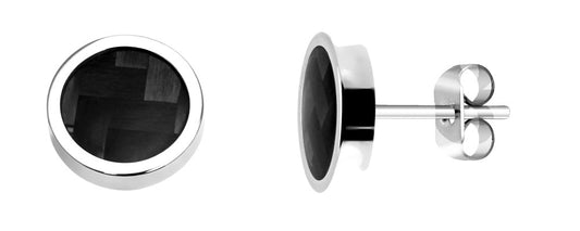 RB Steel and Carbon Earrings MERCURY Ø8mm - Bjerveur.noRB Steel and Carbon Earrings MERCURY Ø8mm