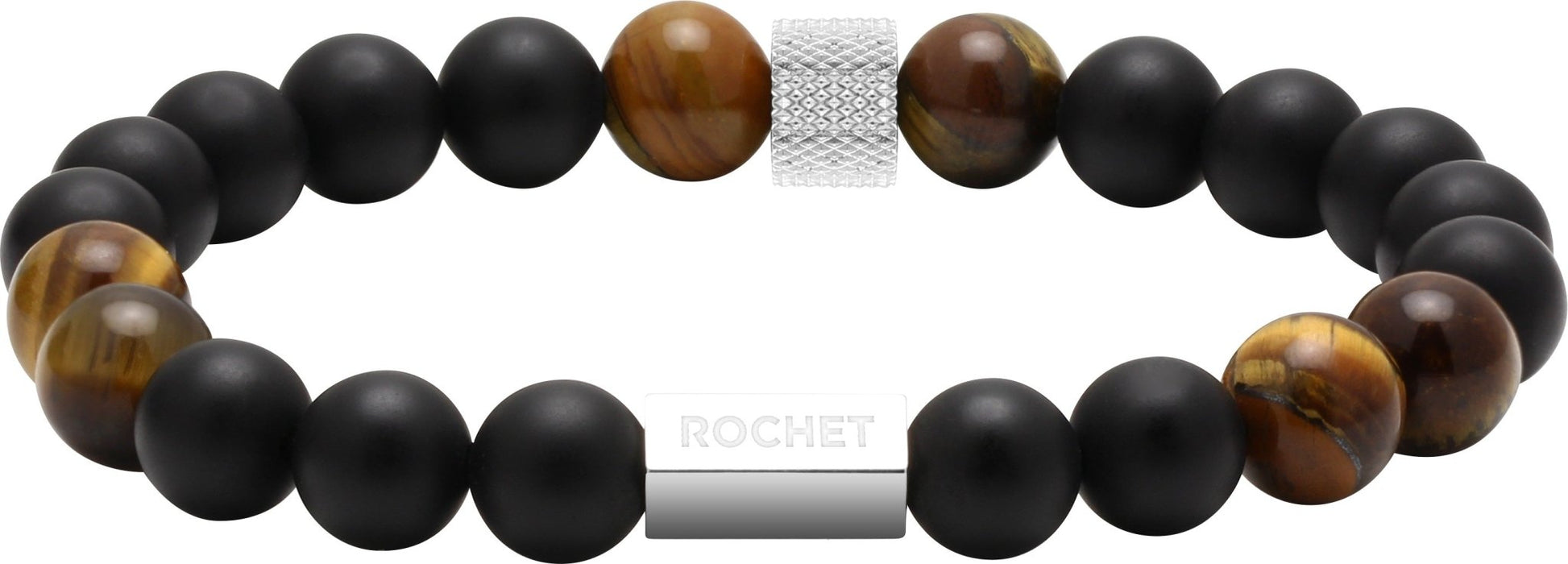 RB Zen bracelet 8mm beads in black agate tiger's eyes quar - Bjerveur.noRB Zen bracelet 8mm beads in black agate tiger's eyes quar