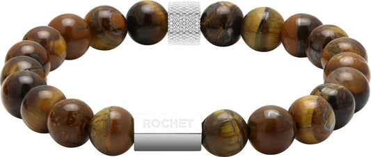 RB Zen bracelet 8mm beads in tiger's eyes quartz and knurl - Bjerveur.noRB Zen bracelet 8mm beads in tiger's eyes quartz and knurl