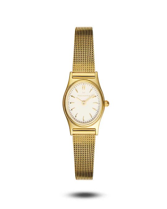 Retro Mesh Gullfarget / Hvit 19 x 28,5mm SKU | MB0253 - Bjerveur.noRetro Mesh Gullfarget / Hvit 19 x 28,5mm SKU | MB0253