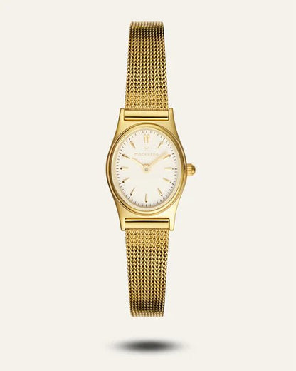 Retro Mesh Gullfarget / Hvit 19 x 28,5mm SKU | MB0253 - Bjerveur.noRetro Mesh Gullfarget / Hvit 19 x 28,5mm SKU | MB0253