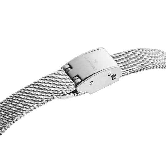 Retro Mesh Sølvfarget / Hvit 19 x 28,5 mm SKU | MB0254 - Bjerveur.noRetro Mesh Sølvfarget / Hvit 19 x 28,5 mm SKU | MB0254