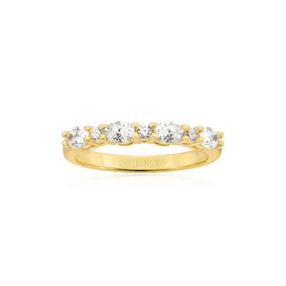 Ring Ellera Ovale SKU: SJ - R2416 - CZ - YG - 50 - Bjerveur.noRing Ellera Ovale SKU: SJ - R2416 - CZ - YG - 50