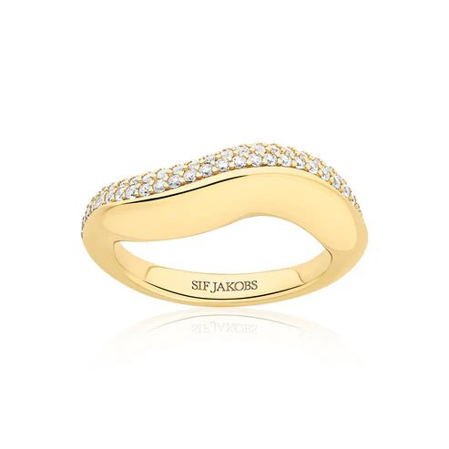 Ring Glorenza SKU: SJ - R2483 - CZ - YG - 50 - Bjerveur.noRing Glorenza SKU: SJ - R2483 - CZ - YG - 50