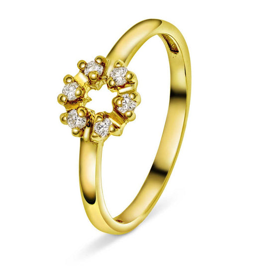 RING I GULL MED DIAMANT 0,12 CT TWSI 22100011 - Bjerveur.noRING I GULL MED DIAMANT 0,12 CT TWSI 22100011