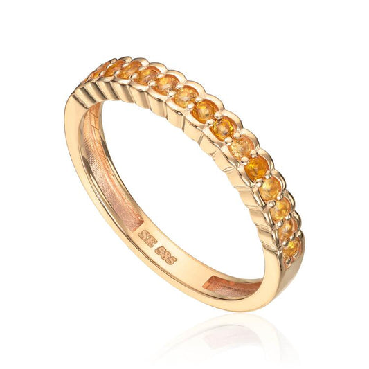 Ring med Citriner 0,25ct i gult gull - Bjerveur.noRing med Citriner 0,25ct i gult gull