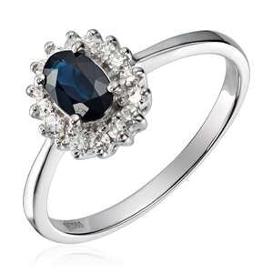 Ring Rosett 0,16ct WSI Safir Hv 585 Artikkelnr: 57286 - Bjerveur.noRing Rosett 0,16ct WSI Safir Hv 585 Artikkelnr: 57286