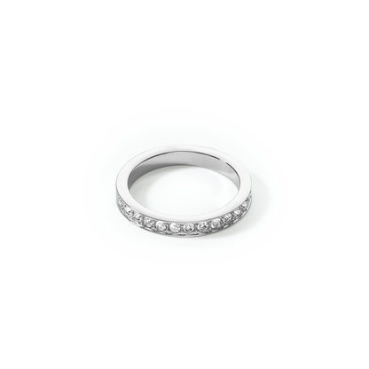 Ring rustfritt stål og krystaller slank sølvkrystall 012740181752 - Bjerveur.noRing rustfritt stål og krystaller slank sølvkrystall 012740181752