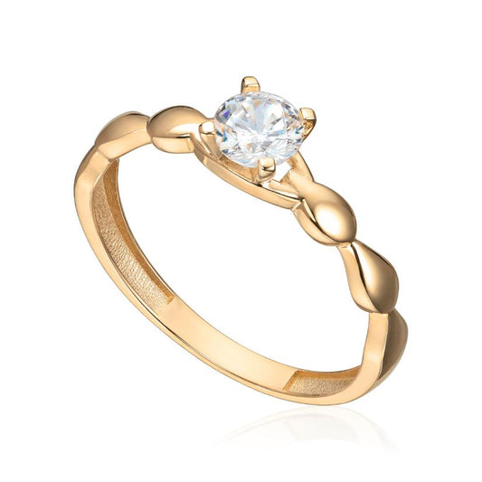 Ring Solitæri 14K gult gull og zirkon Artikkelnr: 57467 - Bjerveur.noRing Solitæri 14K gult gull og zirkon Artikkelnr: 57467