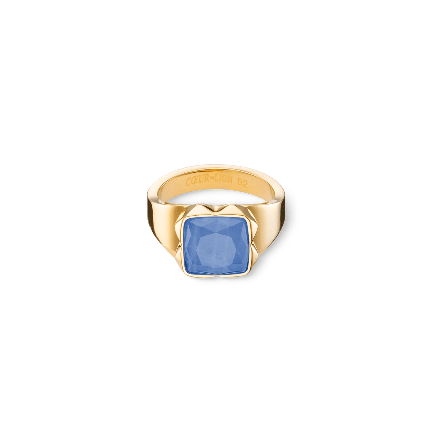 Ring Spikes Square Aventurine gold - blue 120040071652 - Bjerveur.noRing Spikes Square Aventurine gold - blue 120040071652