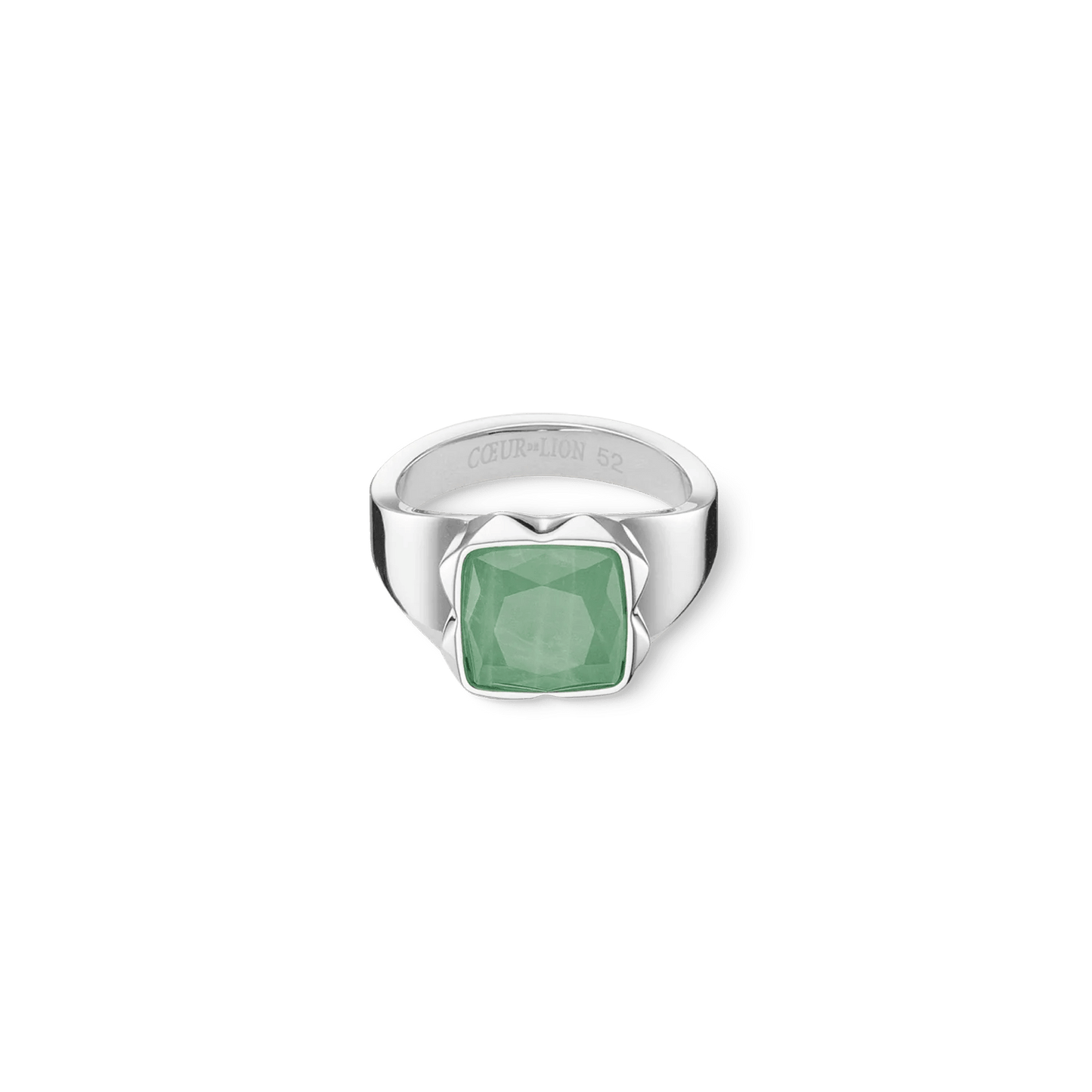 Ring Spikes Square Aventurine silver - green 120040051752 - Bjerveur.noRing Spikes Square Aventurine silver - green 120040051752