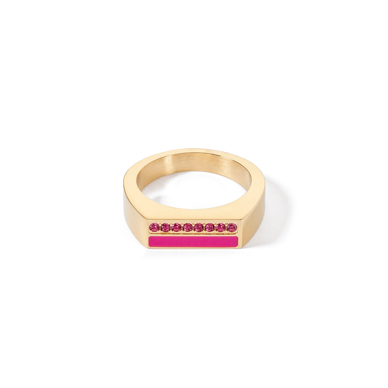 Ring Square Stripes gull - rosa 013340041652 - Bjerveur.noRing Square Stripes gull - rosa 013340041652