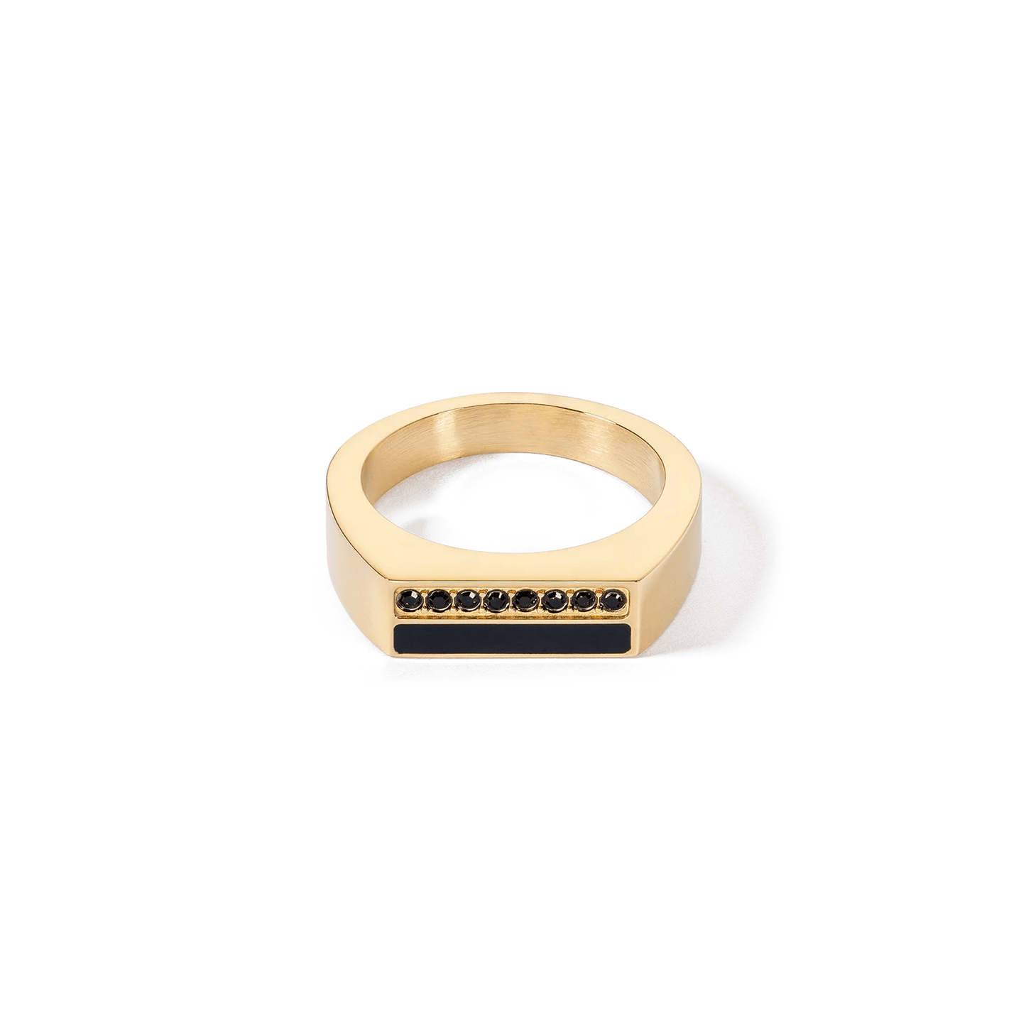 Ring Square Stripes gull - svart 013340131652 - Bjerveur.noRing Square Stripes gull - svart 013340131652