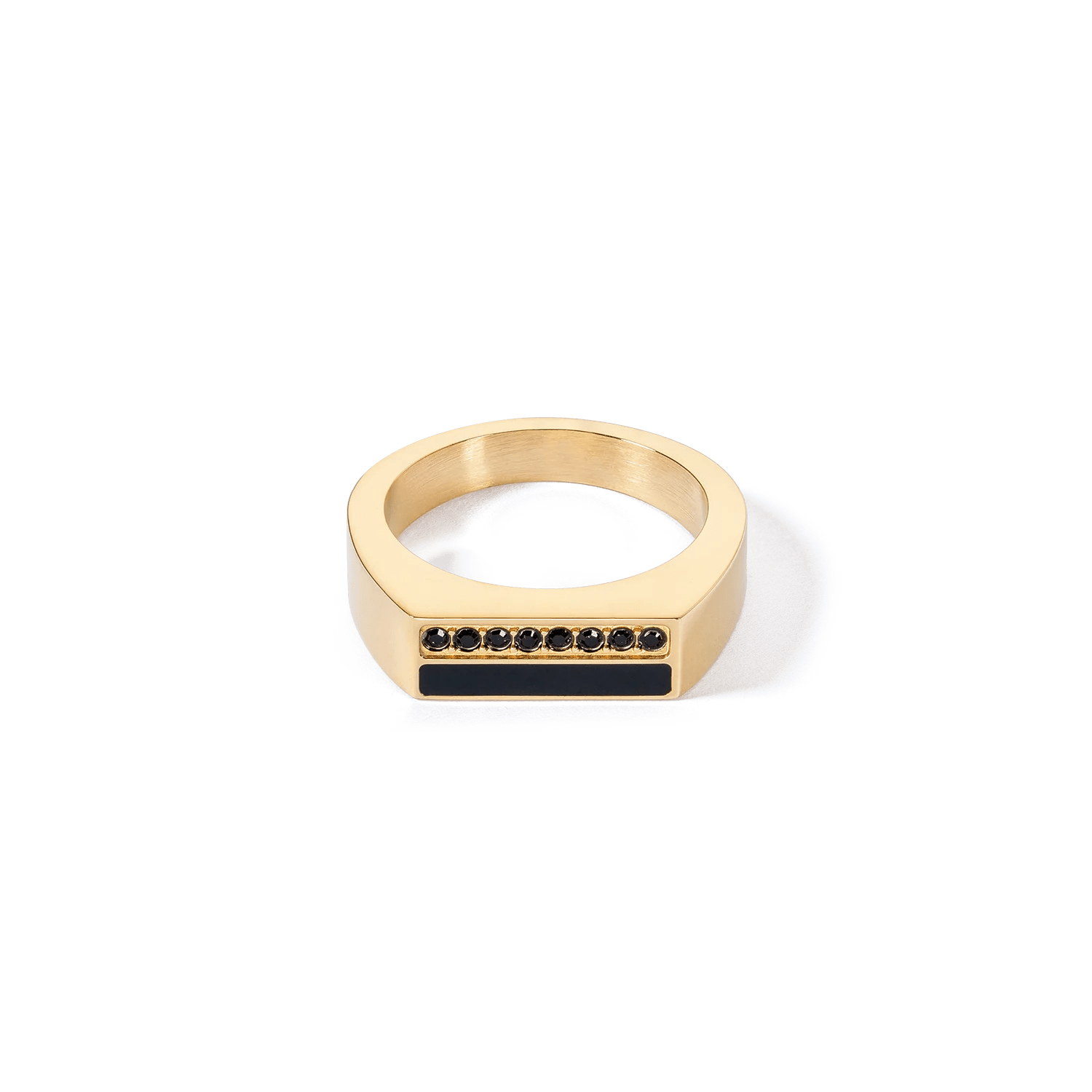 Ring Square Stripes gull - svart 013340131652 - Bjerveur.noRing Square Stripes gull - svart 013340131652