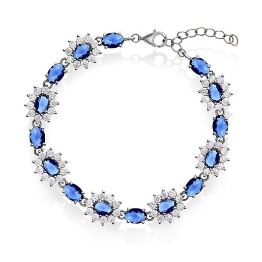 Royal armbånd i sølv med blå sten 992442 - Bjerveur.noRoyal armbånd i sølv med blå sten 992442