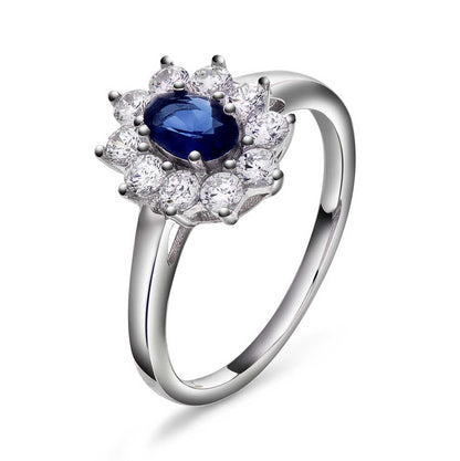 Royal ring i sølv med blå sten 992443 - Bjerveur.noRoyal ring i sølv med blå sten 992443