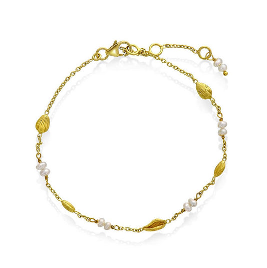 Seashell armbånd i sølv med perler 240405 - Bjerveur.noSeashell armbånd i sølv med perler 240405