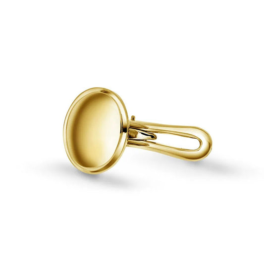 Smokingknapp i gull oval - Bjerveur.no