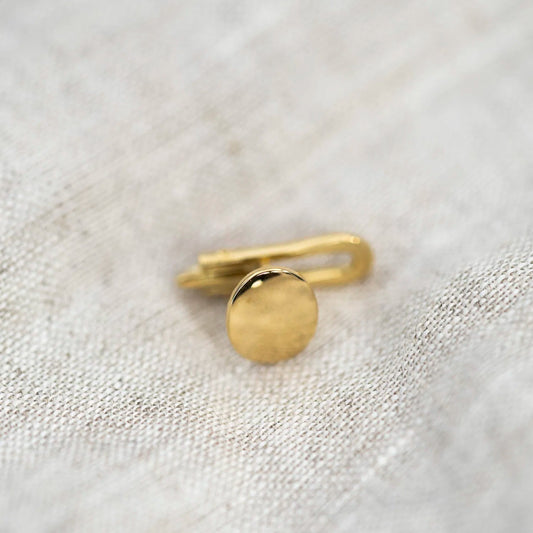 Smokingknapp i gull oval - Bjerveur.no