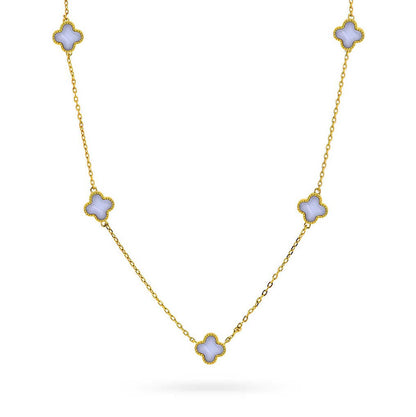 Smykke i sølv med lyseblå kløver 992255 - Bjerveur.noSmykke i sølv med lyseblå kløver 992255