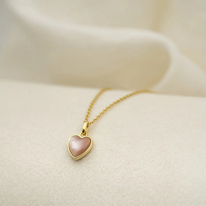 Smykke i sølv med rosa perle hjerte - Bjerveur.noSmykke i sølv med rosa perle hjerte