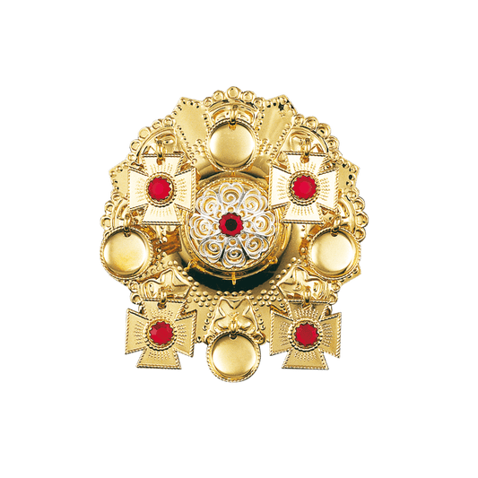 Sølje med raud stein, forgylt 110600 - Bjerveur.noSølje med raud stein, forgylt 110600