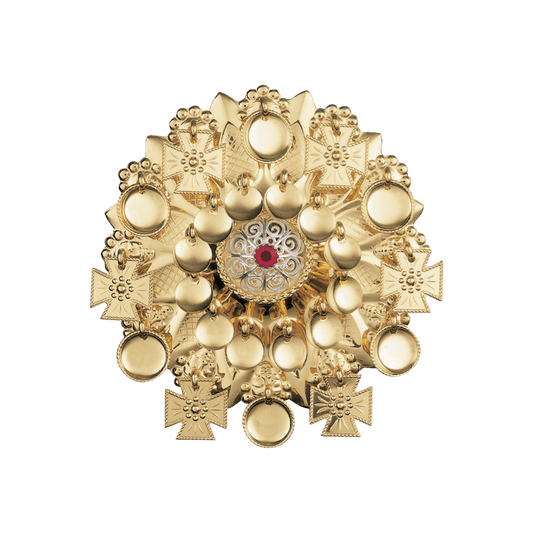 Sølje med raud stein, forgylt 147600 - Bjerveur.noSølje med raud stein, forgylt 147600