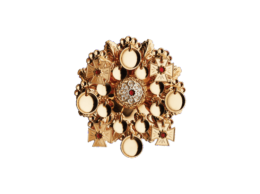 Sølje med raud stein, forgylt 196600 - Bjerveur.noSølje med raud stein, forgylt 196600