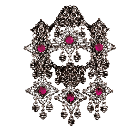 Sølje Telemark Bøheradsring med rosa stein, oksidert 224110 - Bjerveur.noSølje Telemark Bøheradsring med rosa stein, oksidert 224110