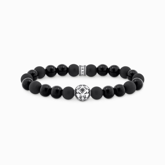 Sølv svarte perler armbånd med obsidian A2145 - 705 - 11 - Bjerveur.noSølv svarte perler armbånd med obsidian A2145 - 705 - 11