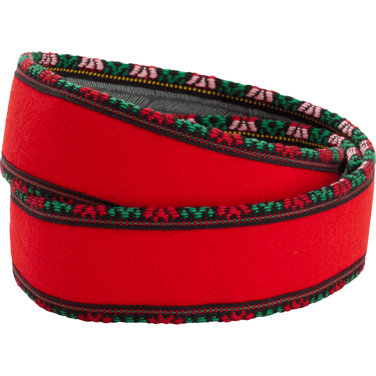 Stofflist Hardanger 4cm, raud med roser 535049 - Bjerveur.noStofflist Hardanger 4cm, raud med roser 535049