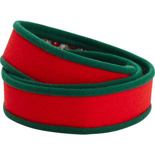 Stofflist, raud med grøn kant 535009 - Bjerveur.noStofflist, raud med grøn kant 535009