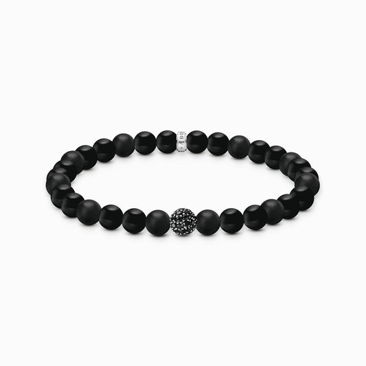 Svarte obsidian perler armbånd A2194 - 705 - 11 - Bjerveur.noSvarte obsidian perler armbånd A2194 - 705 - 11