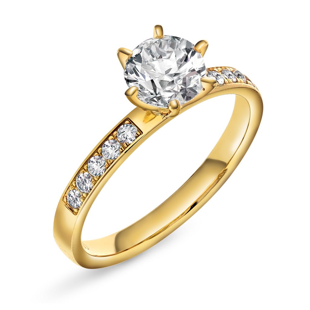 The crown ring gull LAB diamanter 1,20 c N240620 - Bjerveur.noThe crown ring gull LAB diamanter 1,20 c N240620