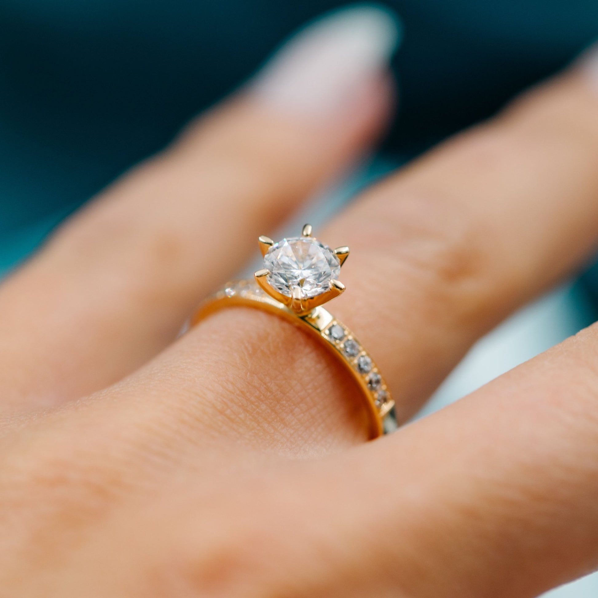 The crown ring gull LAB diamanter 1,20 c N240620 - Bjerveur.noThe crown ring gull LAB diamanter 1,20 c N240620