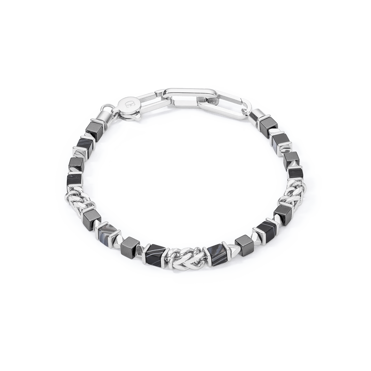 Unisex bracelet cubes & chain black 0902301300 - Bjerveur.noUnisex bracelet cubes & chain black 0902301300