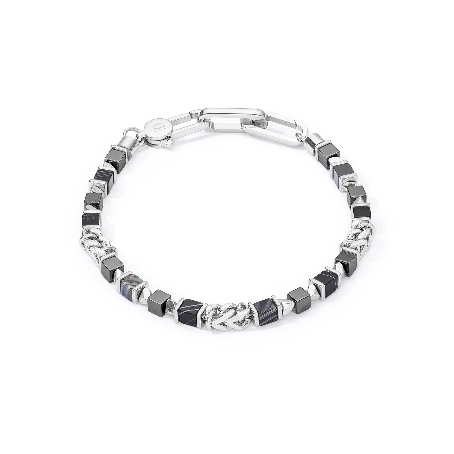 Unisex bracelet cubes & chain black 0902301300 - Bjerveur.noUnisex bracelet cubes & chain black 0902301300