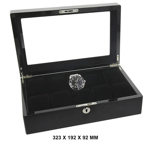WATCH BOX FOR 10 WATCHES BLACK 323 X 192 X 92 MM Varenr.: A55691026 - Bjerveur.noWATCH BOX FOR 10 WATCHES BLACK 323 X 192 X 92 MM Varenr.: A55691026