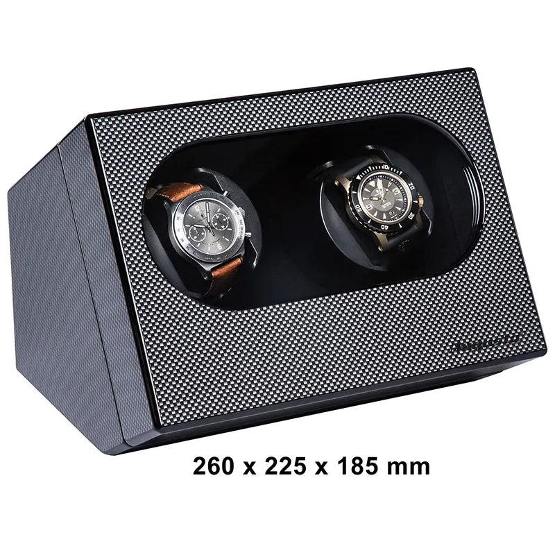 WATCH WINDER 2 WATCHES (CARBON FIBER) WITH ADAPTER Varenr.: A5569211 - Bjerveur.noWATCH WINDER 2 WATCHES (CARBON FIBER) WITH ADAPTER Varenr.: A5569211