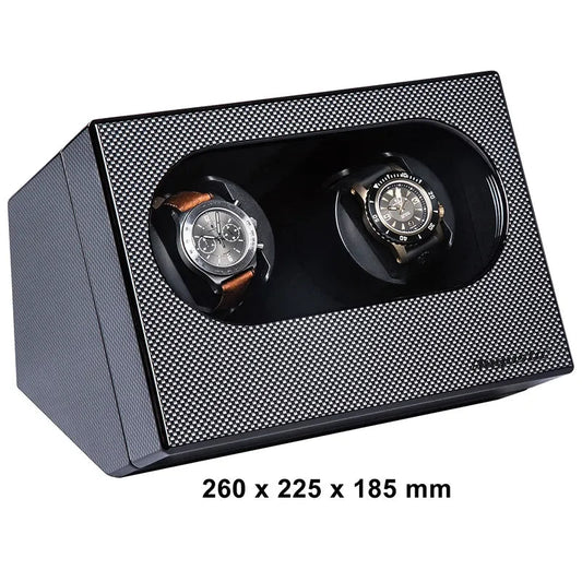 WATCH WINDER 2 WATCHES (CARBON FIBER) WITH ADAPTER Varenr.: A5569211 - Bjerveur.noWATCH WINDER 2 WATCHES (CARBON FIBER) WITH ADAPTER Varenr.: A5569211