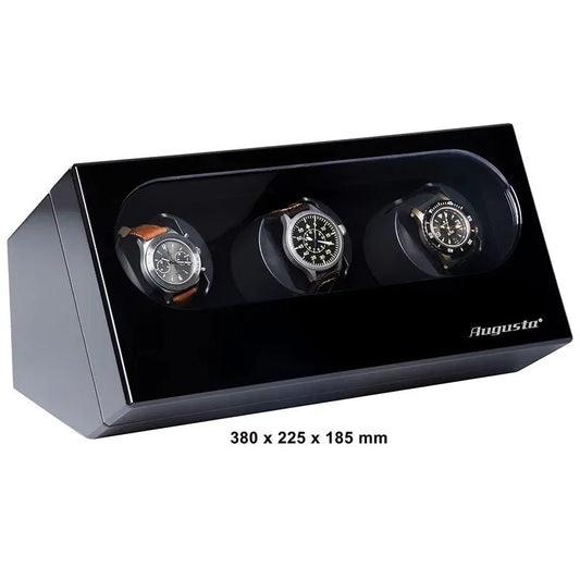 WATCH WINDER 3 WATCHES (BLACK) WITH ADAPTER Varenr.: A5569321 - Bjerveur.noWATCH WINDER 3 WATCHES (BLACK) WITH ADAPTER Varenr.: A5569321
