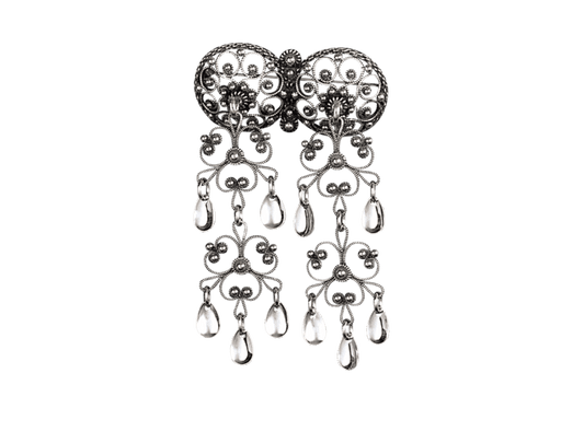 Halssølje med drypplauv, oksidert - Bjerveur.noHalssølje med drypplauv, oksidert