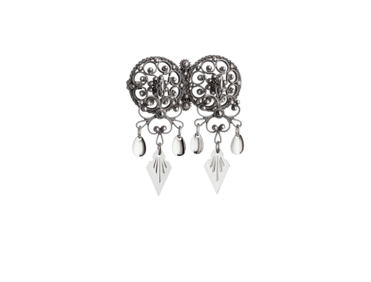 Halssølje med spirlauv, oksidert - Bjerveur.noHalssølje med spirlauv, oksidert