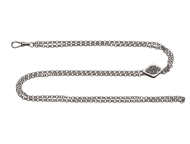 Klokkekjede dame 51 cm, oksidert - Bjerveur.noKlokkekjede dame 51 cm, oksidert