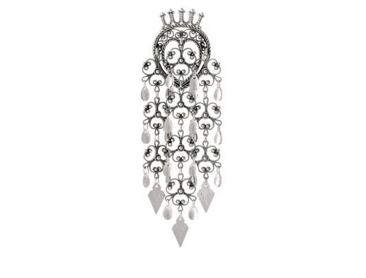 Sølje med spirlauv, oksidert - Bjerveur.noSølje med spirlauv, oksidert